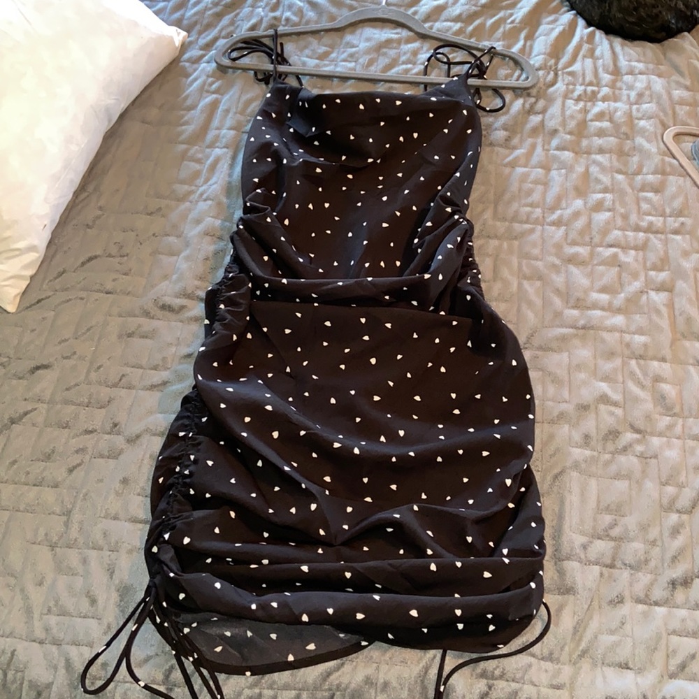 Lioness string along mini dress hearts NWT